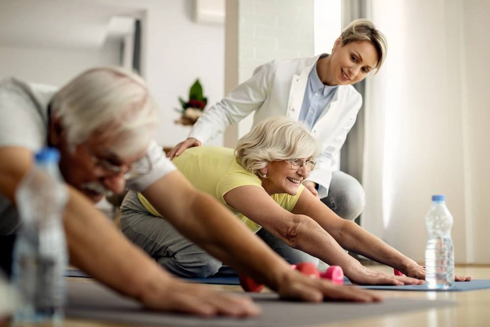 Senior woman maintaining posture and mobility with chiropractic support